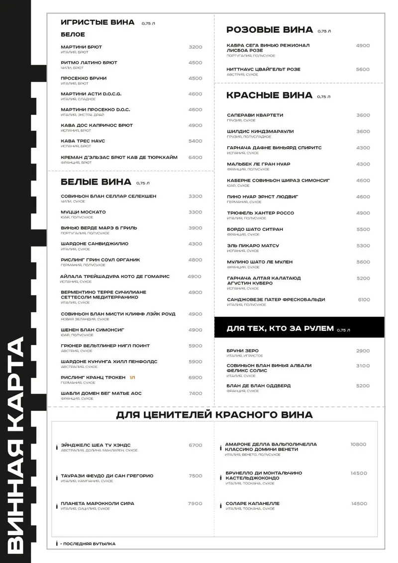Винная карта Новокузнецк стр.2